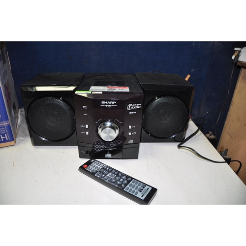 1055 - A SHARP XL-DAB10 MICRO COMPONENT SYSTEM with I-pod docking station in original box with remote (PAT ... 