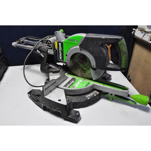 1059 - A EVOLUTION FURY3-XL MITRE SAW with pivoting base (PAT pass and working)