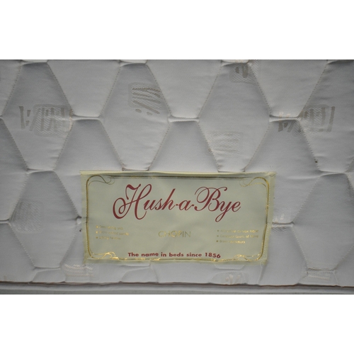 1329 - A SINGLE DIVAN BED AND MATTRESS (small stain)