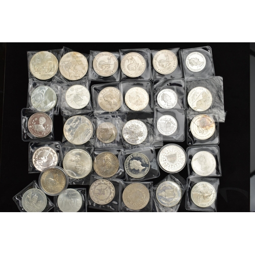 127 - A QUANTITY OF DIFFERENT SILVER CONTENT COINAGE, to include 4x large and 4x small Canada Montreal Oly... 