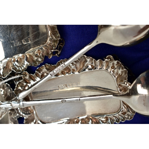 154 - A SMALL PARCEL OF 20TH CENTURY SILVER, comprising a George V cased set of six apostle top teaspoons,... 