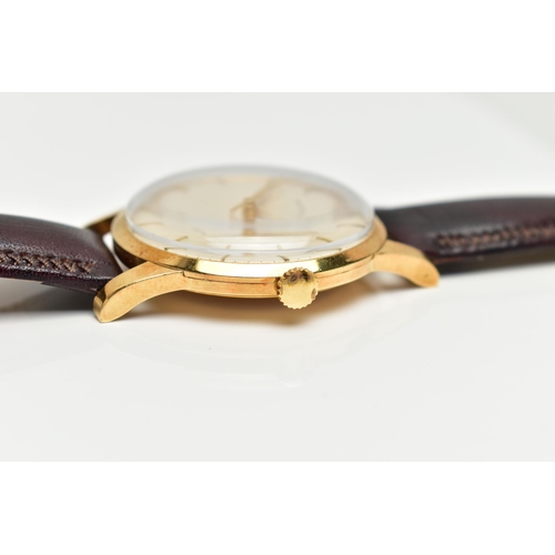 43 - AN 18CT GOLD GENTS 'ROLEX, PRECISION' WRISTWATCH, hand wound movement, round dial, signed 'Rolex' ba... 