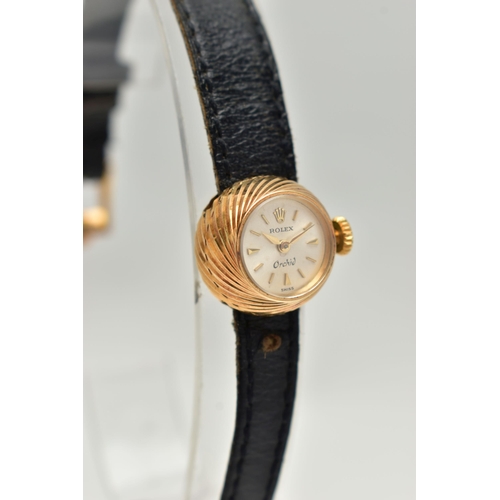 77 - A LADIES 'ROLEX ORCHID' CHAMELEON WRISTWATCH, a hand wound movement, round dial signed 'Rolex Orchid... 