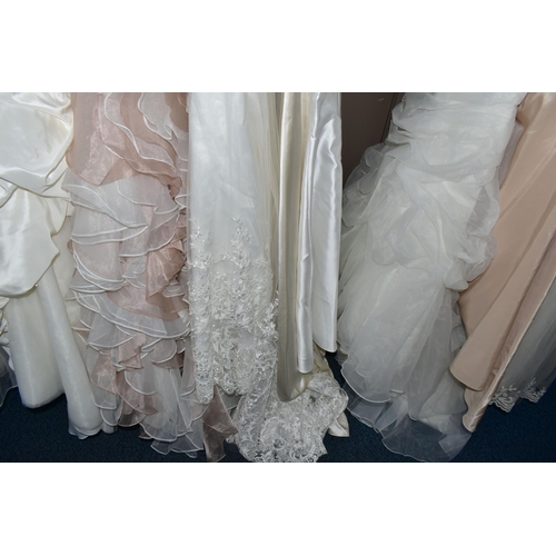 291 - A GROUP  OF ELEVEN WEDDING DRESSES, end of season clearance, some dresses may have marks or minor da... 