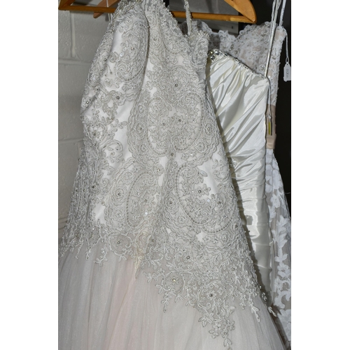 291 - A GROUP  OF ELEVEN WEDDING DRESSES, end of season clearance, some dresses may have marks or minor da... 