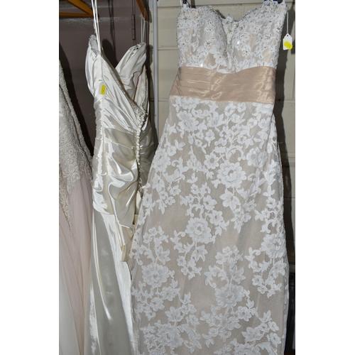 291 - A GROUP  OF ELEVEN WEDDING DRESSES, end of season clearance, some dresses may have marks or minor da... 