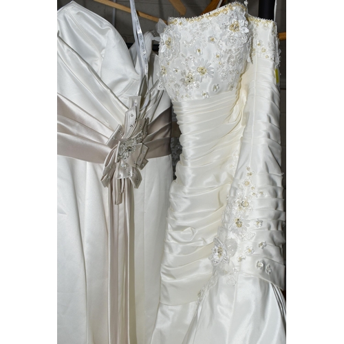 292 - A GROUP OF TEN WEDDING DRESSES, end of season stock clearance, some dresses may have marks or minor ... 