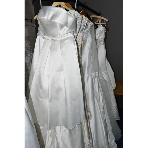 292 - A GROUP OF TEN WEDDING DRESSES, end of season stock clearance, some dresses may have marks or minor ... 