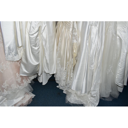 292 - A GROUP OF TEN WEDDING DRESSES, end of season stock clearance, some dresses may have marks or minor ... 