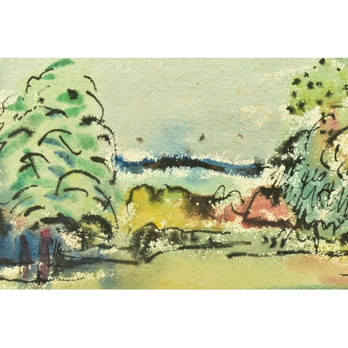 317 - DR G.H. ROSE (20TH CENTURY) 'PARK AT GRANGE COURT, CHIGWELL', a colourful landscape, initialled and ... 