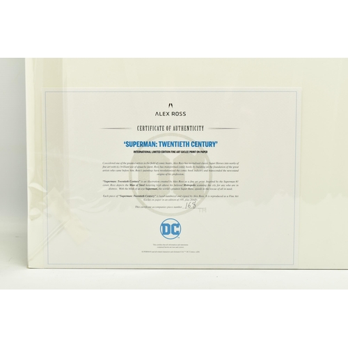 322 - ALEX ROSS FOR DC COMICS (AMERICAN CONTEMPORARY) 'SUPERMAN: TWENTIETH CENTURY' signed limited edition... 