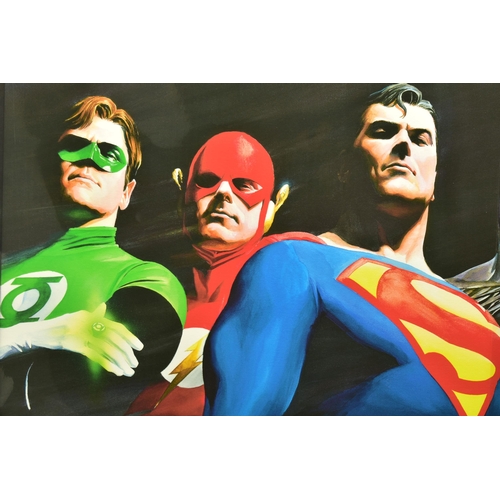 325 - ALEX ROSS FOR DC COMICS (AMERICAN CONTEMPORARY) 'ORIGINAL SEVEN', a signed limited edition print on ... 