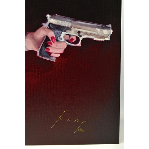 331 - VINCENT KAMP (BRITISH CONTEMPORARY) 'CANDY CLEARS UP', a signed limited edition print depicting a fe... 