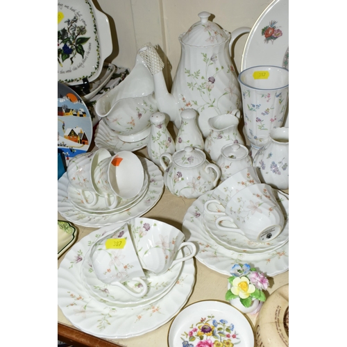 387 - A WEDGWOOD 'CAMPION' PATTERN COFFEE SET, TOGETHER WITH A GROUP OF ASSORTED CERAMICS, comprising a We... 