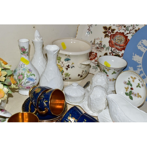 393 - A GROUP OF PORTMEIRION BOTANIC GARDEN PLATES TOGETHER WITH ASSORTED CERAMICS, comprising a pot of Ay... 