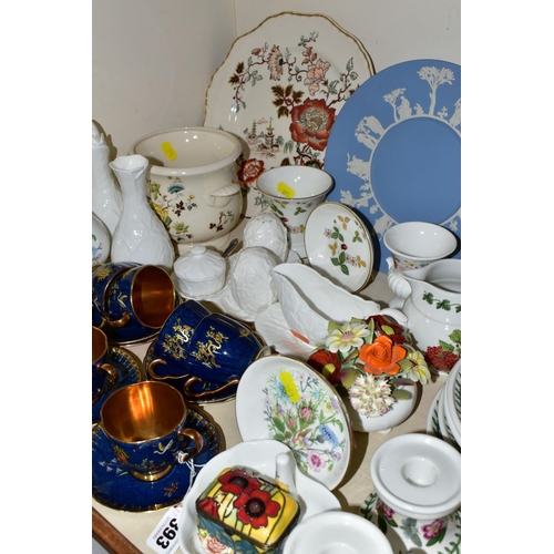 393 - A GROUP OF PORTMEIRION BOTANIC GARDEN PLATES TOGETHER WITH ASSORTED CERAMICS, comprising a pot of Ay... 