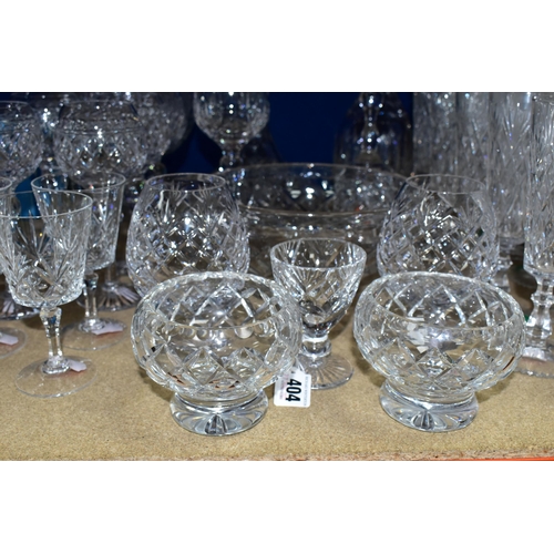 404 - A QUANTITY OF CUT CRYSTAL AND OTHER GLASSWARES, over forty five pieces to include a set of ten Kings... 