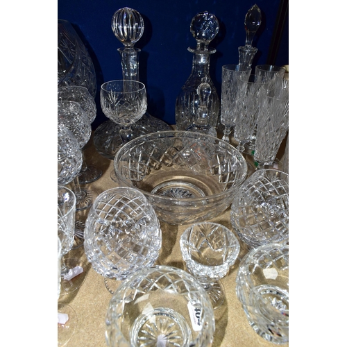 404 - A QUANTITY OF CUT CRYSTAL AND OTHER GLASSWARES, over forty five pieces to include a set of ten Kings... 