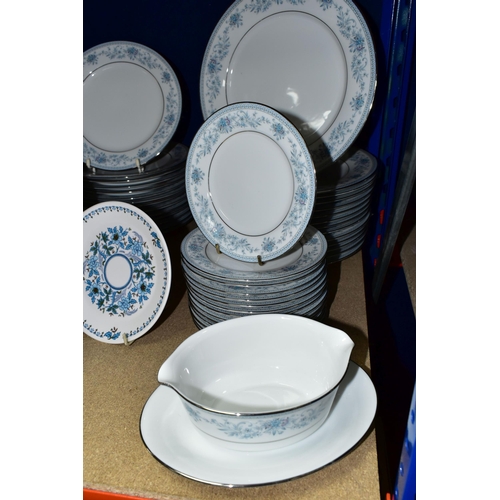 418 - A FIFTY SEVEN PIECE NORITAKE BLUE HILL DINNER SERVICE, pattern no 2482, comprising two tureens, a sa... 