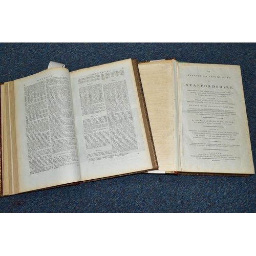 472 - SHAW; STEBBING, The History and Antiquities of Staffordshire, 2 vols. folio, printed by J. Nichols a... 