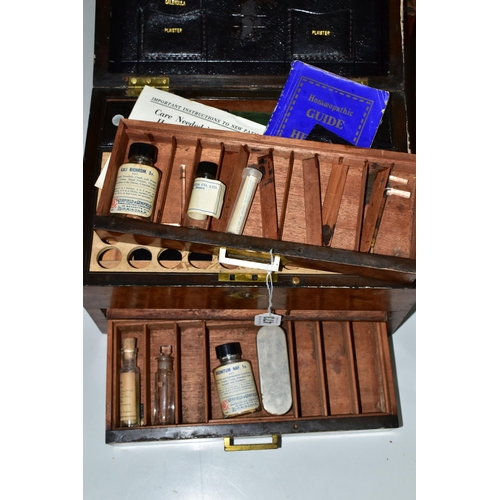 473 - THREE WOODEN BOXES, comprising a Victorian burr walnut rectangular apothecaries box, the hinged cove... 