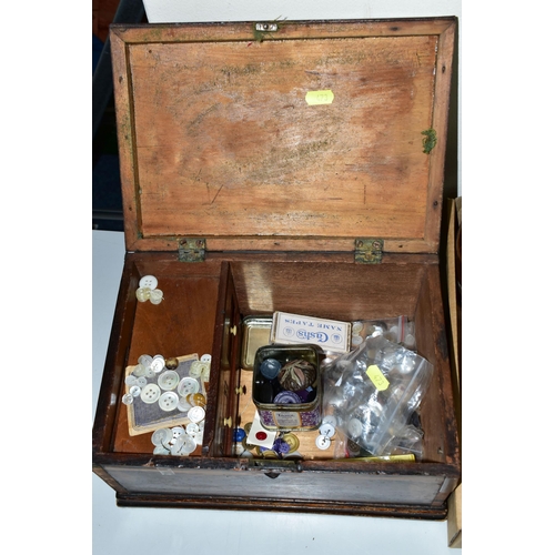 473 - THREE WOODEN BOXES, comprising a Victorian burr walnut rectangular apothecaries box, the hinged cove... 