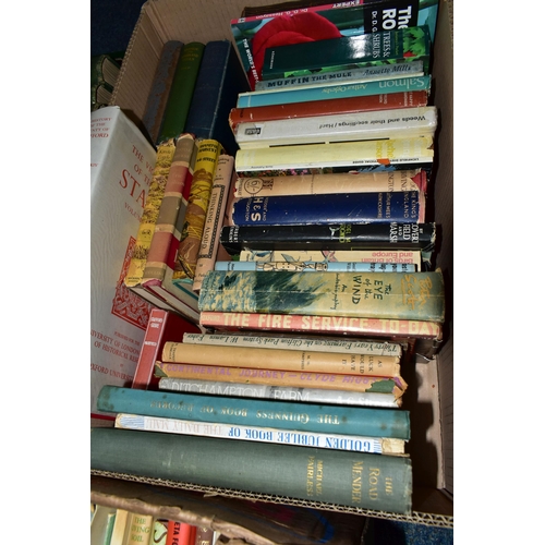 476 - THREE BOXES OF BOOKS containing approximately eighty miscellaneous titles in hardback and paperback ... 