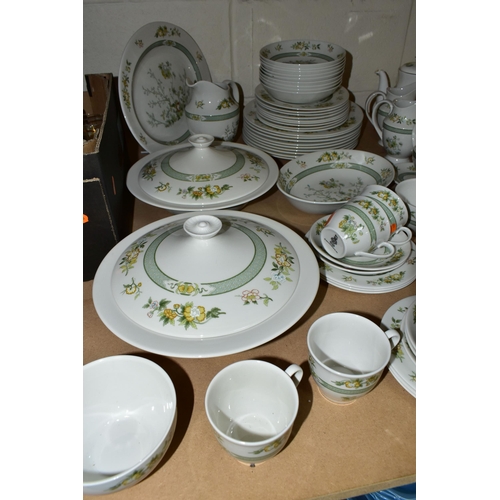 495 - A SIXTY SIX PIECE ROYAL DOULTON TONKIN TC1107 DINNER SERVICE, comprising two tureens, a meat plate, ... 