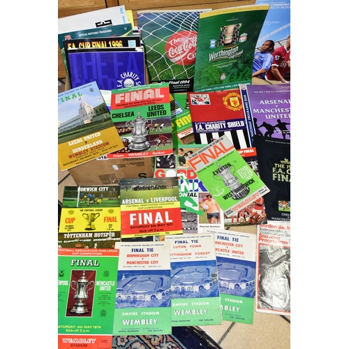 518 - FOOTBALL PROGRAMMES, CUP FINALS, comprising nineteen FA Cup Finals, ten Community/Charity Shield Fin... 