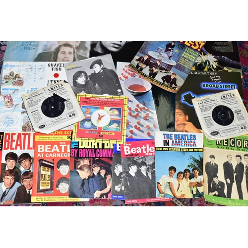 534 - LP RECORDS, SINGLES AND MUSIC EPHEMERA ETC, LP records comprise The Beatles - White Album N0 0449732... 