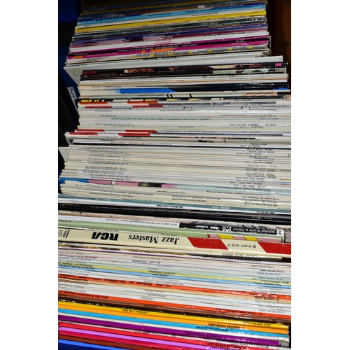 538 - TWO BOXES AND A CASE CONTAINING OVER ONE HUNDRED AND SEVENTY LPs ON THE RCA, VERVE, VOGUE, LONDON, C... 