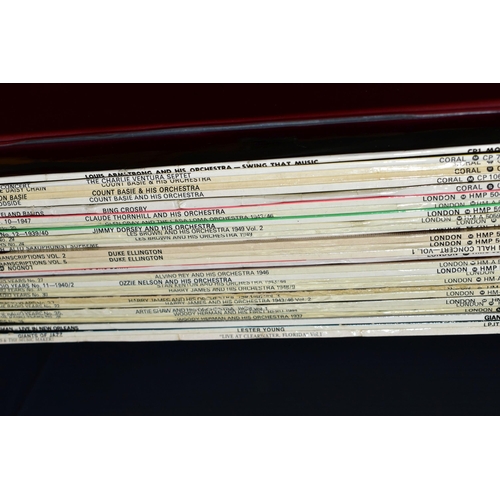 538 - TWO BOXES AND A CASE CONTAINING OVER ONE HUNDRED AND SEVENTY LPs ON THE RCA, VERVE, VOGUE, LONDON, C... 