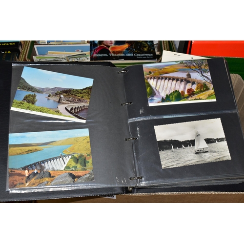 540 - THREE BOXES OF MODERN POSTCARDS, mid-late 20th century, in eleven albums and loose (several 1000's) ... 