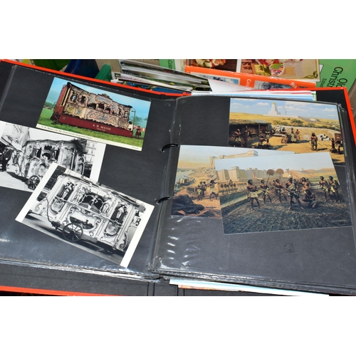 540 - THREE BOXES OF MODERN POSTCARDS, mid-late 20th century, in eleven albums and loose (several 1000's) ... 