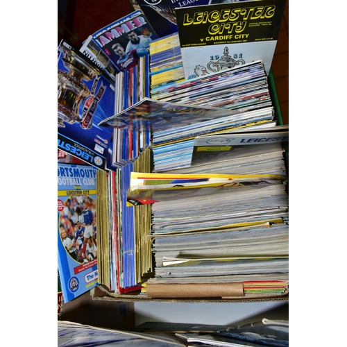 547 - FOOTBALL PROGRAMMES, Two Boxes containing several hundred LEICESTER CITY home and away Match Program... 