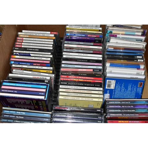 549 - FOUR BOXES OF MUSIC to include over 240 CD's, twenty+ VHS video cassettes, twenty+ books and forty-f... 