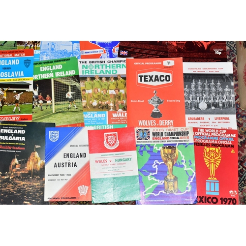 554 - INTERNATIONAL FOOTBALL PROGRAMMES, comprising forty-three International matches between the Home Nat... 