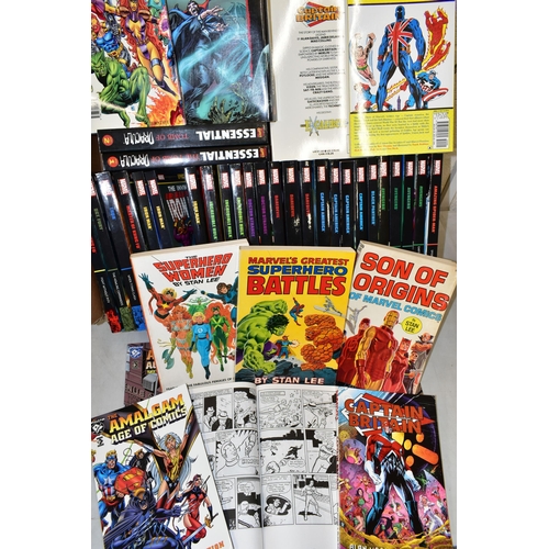 287 - BOX OF APPROXIMATELY 40 MARVEL COMPILATION COMICS, comics are mostly Marvel Epic Collections, and co... 