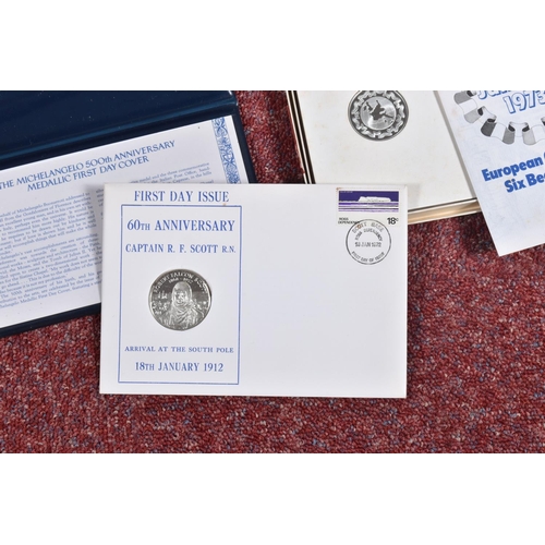 1 - COLLECTION OF STAMPS AND FIRST DAY COVERS, main value in eight silver medallic covers/sets