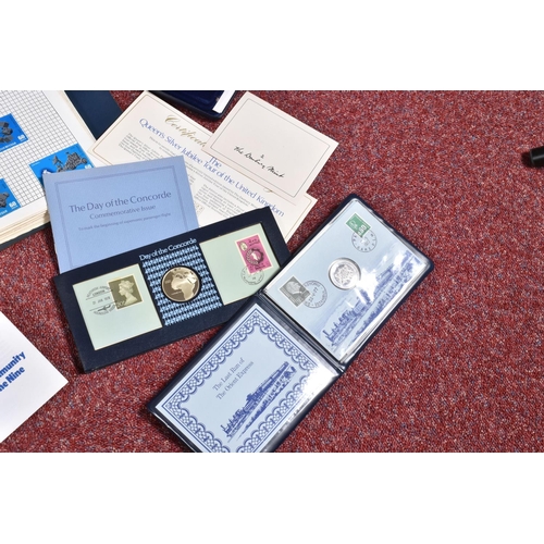 1 - COLLECTION OF STAMPS AND FIRST DAY COVERS, main value in eight silver medallic covers/sets