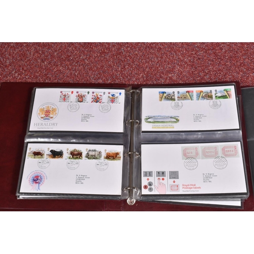 2 - FOUR ROYAL MAIL FDC ALBUMS WITH COLLECTION OF GB FDCS TO 1999, we note a few sponsored types