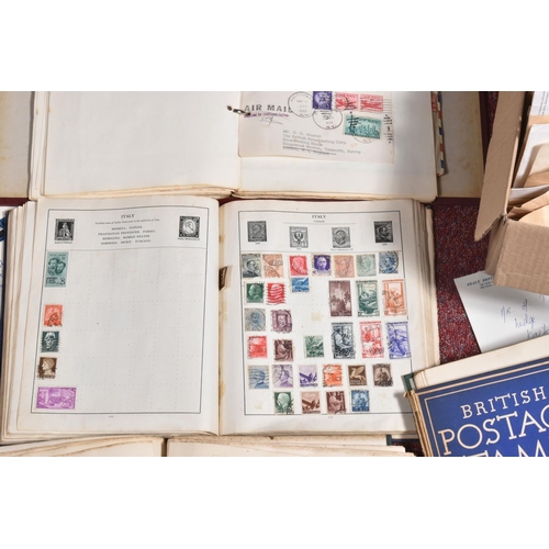 20 - LARGE ACCUMULATION OF STAMPS LOOSE AND IN SEVEN ALBUMS, main value in older worldwide collection wit... 