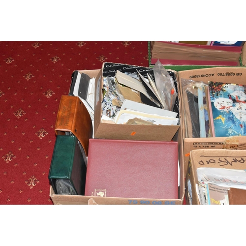 24 - MASSIVE ACCUMULATION OF STAMPS IN EIGHT BOXES, comprises single country collections, duplicates in s... 