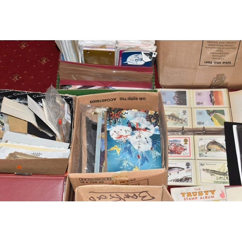 24 - MASSIVE ACCUMULATION OF STAMPS IN EIGHT BOXES, comprises single country collections, duplicates in s... 