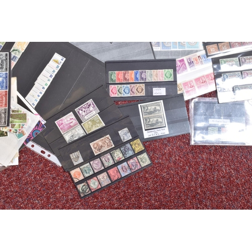 4 - SHOE BOX OF STAMPS ON STOCKCARDS, ALBUM PAGES OR IN PACKETS, we note wildings 2d complete coil, nort... 