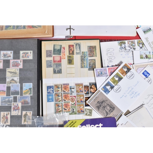 6 - COLLECTION OF STAMPS IN FIVE ALBUMS AND LOOSE, we note GB mint from 1970s -80s with useable face val... 