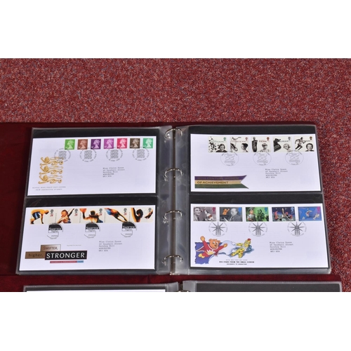 9 - THREE ROYAL MAIL FDC ABUMS WITH COLLECTION OF COVERS TO 2007, approximately two hundred and twenty f... 