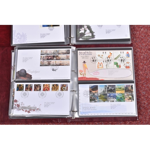 9 - THREE ROYAL MAIL FDC ABUMS WITH COLLECTION OF COVERS TO 2007, approximately two hundred and twenty f... 