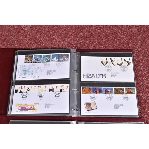 9 - THREE ROYAL MAIL FDC ABUMS WITH COLLECTION OF COVERS TO 2007, approximately two hundred and twenty f... 