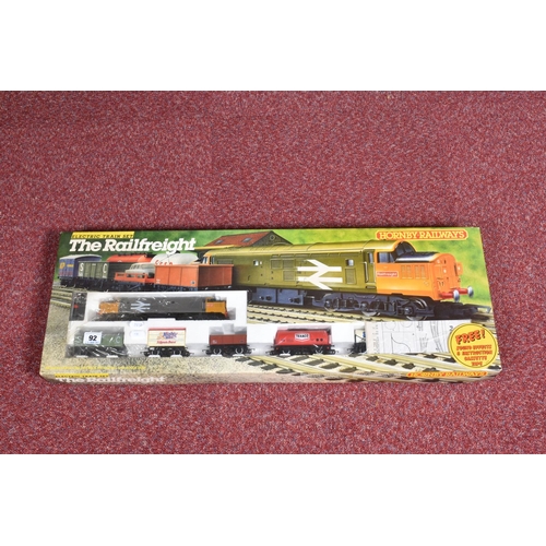 92 - A BOXED HORNBY OO GAUGE THE RAILFREIGHT TRAIN SET, No.R726, comprising class 37 locomotive No.37 063... 